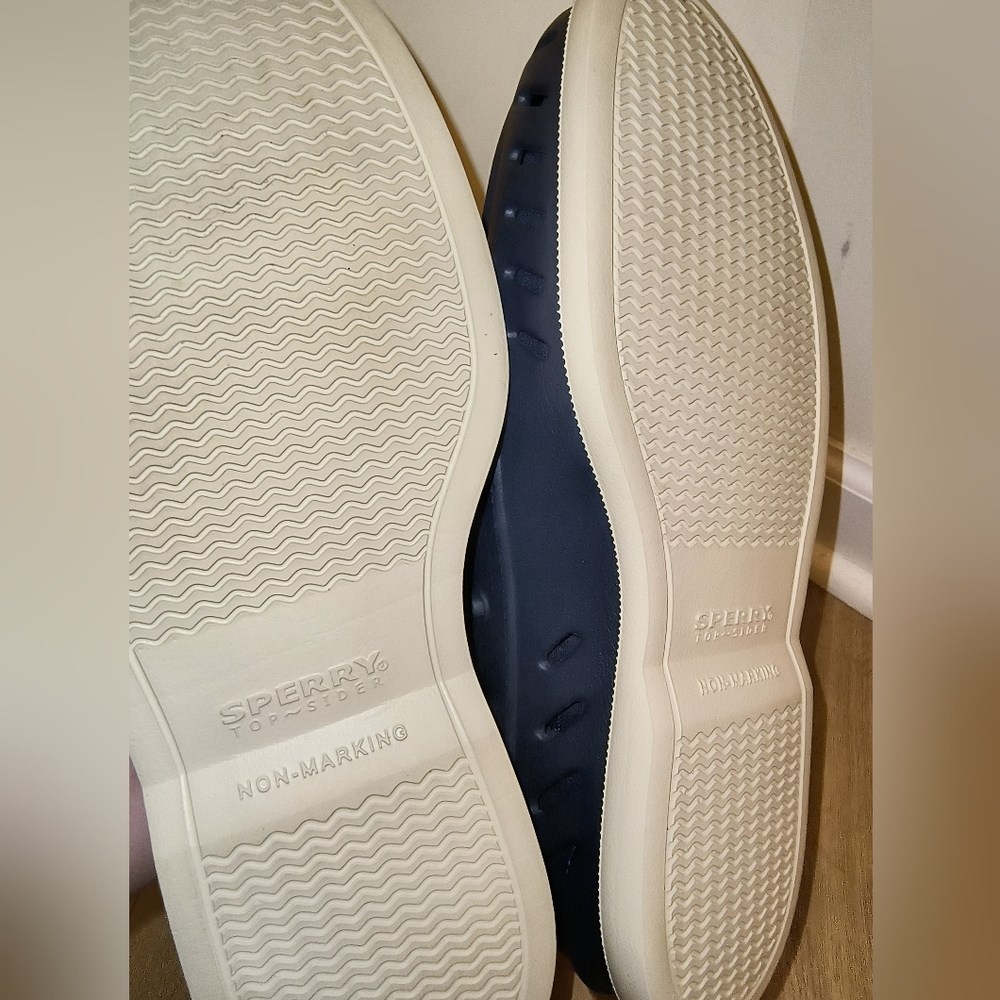 Sperry Size 8 M AUTHENTIC ORIGINAL FLOAT COZY Navy Women's Lined Boat Shoes - Picture 5 of 17